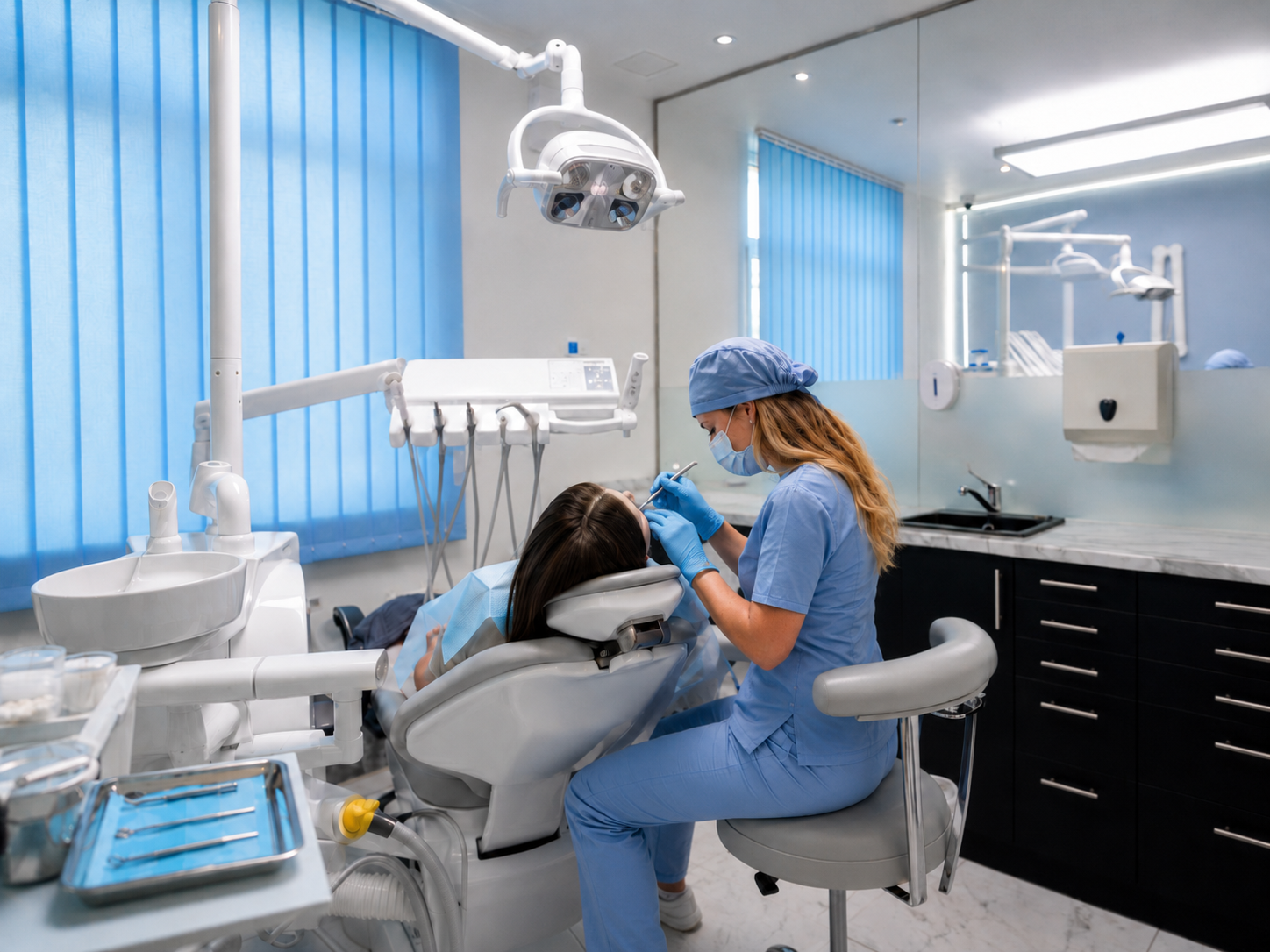 Dr. Anett Megyeri-Nagy at work in the Medicodent practice in Sződliget – mouth rehabilitation treatment